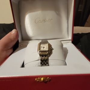 PANTHÈRE DE CARTIER WATCH Medium model, quartz movement, steel